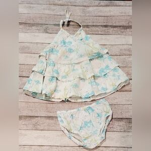 Janie and Jack Tropical Sea Tiered Tropical Fish Dress Baby Girl 6-12 Months